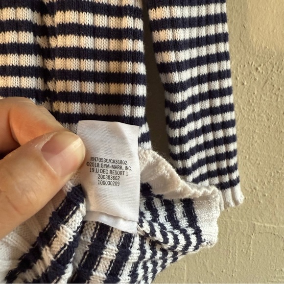 Janie and Jack Mockneck Striped Sweater Dress Navy and White Size 2T - Picture 5 of 10